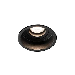 Deckeneinbauleuchte HYDE R GU10, IP20, rund, schwenkbar, schwarz matt