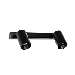 wall and ceiling luminaire STAN 2 flames GU10 IP20, black matt 
