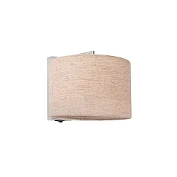 Wandleuchte SAHARA, E27, IP20, chrom, beige
