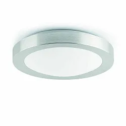 Bad Deckenleuchte LOGOS 350 2xE27, IP44, nickel satiniert, grau