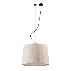 pendant luminaire SAMBA E27 IP20, beige, black matt 