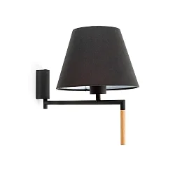 wall luminaire RON E27 IP20, dark grey, black 