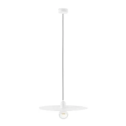 pendant luminaire PLAT E27 IP20, white matt 