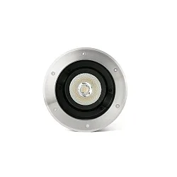 LED Boden-Einbauleuchte GEISER 260, IP67 IK08, Ø 26cm, neigbar, Seeluft-resistent, befahrbar bis 2t, Edelstahl