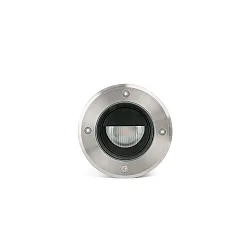 LED Boden-Einbauleuchte GEISER 130 WALLWASHER, IP67 IK08, Ø 13cm, 7.5W 3000K, asymmetrisch, befahrbar bis 1t, Edelstahl