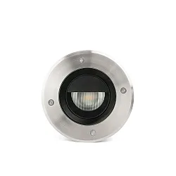LED Boden-Einbauleuchte GEISER 180 WALLWASHER, IP67 IK08, Ø 18cm, 12.5W 3000K, asymmetrisch, befahrbar bis 1t, Edelstahl