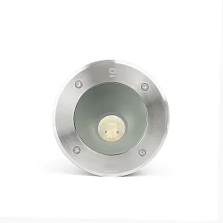 Outdoor LED Boden-Einbauleuchte SALT, IP67 IK08, Ø 18cm, 9W 3000K 961lm, asymmetrisch, Seeluft-resistent, befahrbar bis 2t