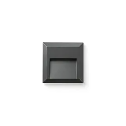 Outdoor LED Wandleuchte GRANT SQ 120 °, 1W, 3000K, IP65, dunkelgrau