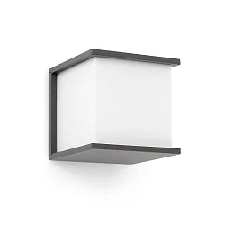 outdoor wall luminaire KUBICK E27 IP44, dark grey 