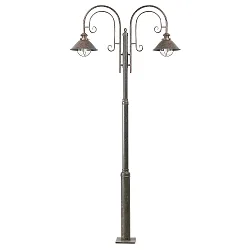 outdoor floor lamp NÁUTICA 2 flames E27 IP33, rust brown 