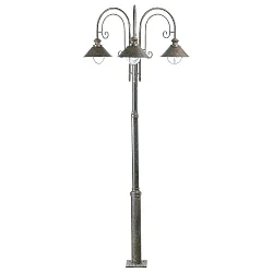 outdoor floor lamp NÁUTICA 3 flames E27 IP33, rust brown 