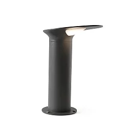 LED Pollerleuchte LOTUS 350, IP65 IK08, 35cm, 18W 3000K 1120lm, schaltbar, Aluminium / PC / PMMA, dunkelgrau / opal
