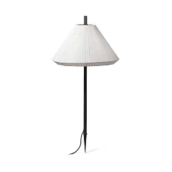 Spießleuchte SAIGON OUT T70 E27, IP44, Höhe 100 cm, Schirm Textil, dunkelgrau, weiß