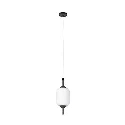 Outdoor Pendelleuchte SAIGON OUT R17 E27, IP44, hellgrau mit Kegelkappe, weiß matt