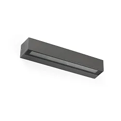 outdoor wall luminaire DORO 380 2 flames LED IP65, dark grey 