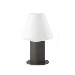 Outdoor Tischleuchte MISTU 310 1xE27, IP44, 100-240V, dunkelgrau, opal