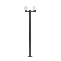 outdoor floor lamp MISTU 2 flames E27 IP44, dark grey 