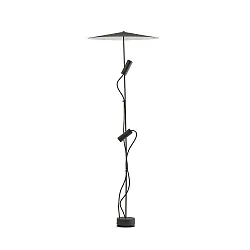 Outdoor LED Stehleuchte CLAP 1266 38°, 2x6W, 3000K, IP65, mit Schirm schwarz
