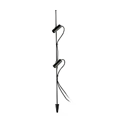 Outdoor LED Spießleuchte CLAP 130 38°, 2×6W, 3000K, IP65, schwarz