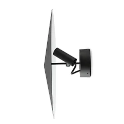 Outdoor LED Wand- und Deckenstrahler CLAP 38°, 6W, 3000K, IP65, mit Schirm schwarz