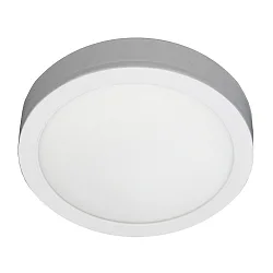 LED Aufbau-Downlight, flach, rund, Ø 22,5cm, 120°, 15W, 3000/4000/6500K, 1800lm, IP54, IK05, UGR<19, weiß
