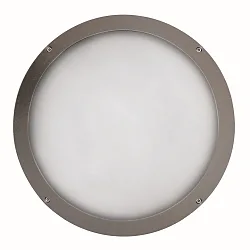 LED Außenwandleuchte Ø39,5cm, IP65, 16W, 3000K, 2300lm, rund, Abdeckung opal, anthrazit