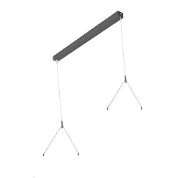 Baldachin mit LED Treiber für Pendelleuchte 124.5cm (FL-PLN232063MPS.8284L), IP20, 230V AC/DC, sek. SELV, DALI, schwarz