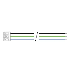 Durchgangsverdrahtung 3x 1.5 mm² für Feuchtraum Wannenleuchte, Serie 9166, 157.2cm