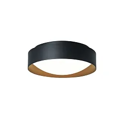 wall and ceiling luminaire PREMIUM ARCHITEKTUR Ø 30,8cm round IP40, black, copper brown dimmable