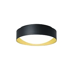 wall and ceiling luminaire PREMIUM ARCHITEKTUR Ø 30,8cm round IP40, gold, black dimmable