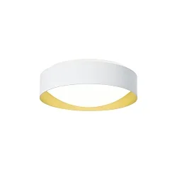 LED Wand-/Deckenleuchte PREMIUM ARCHITEKTUR, Ø 30,8cm, 18W, 4000K, 2100lm, IP40, IK02, TRIAC, weiß/gold
