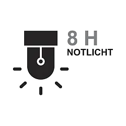 Notlichtsatz für LED Wand-/Deckenleuchte, 8 Stunden, in der Leuchte verbaut