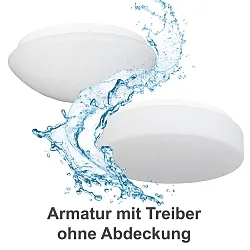Armatur für LED Wand-/Deckenleuchte PREMIUM SERIE 7530, Ø 44cm, 55W, 4000K, 7300lm, IP65, DALI/Touch, weiß