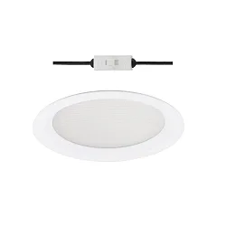 LED Einbau-Downlight CCT, IP44, rund, Ø 18.7cm, 20W 3000/4000/5500K 2200lm, UGR <19, mikroprismatisch 75°, weiß, schaltbar