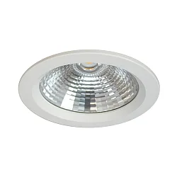 LED Einbau-Downlight, IP44 IK07, rund, Ø19.6cm, max. 700mA (exkl. BG), dimmbar, weiß / Glas klar, 24W 3000K 3100lm 30°
