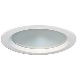 LED Einbau-Downlight, IP44 IK07, Ø24.2cm, max. 1050mA (exkl. BG), rund, dimmbar, weiß / Glas satiniert, 37W 3000K 4450lm 82°