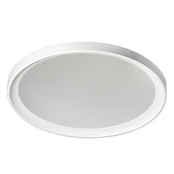 LED Einbaudownlight, Ø 22,5cm, rund, 24W, 3000K, 2900lm, IP65, IK07, schaltbar, opal, weiß