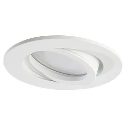 LED Einbau-Downlight, IP20, rund, Ø 8.4cm, GU10 (inkl.), 30° schwenkbar, 5W 3000K 500lm 45°, aluminium gebürstet