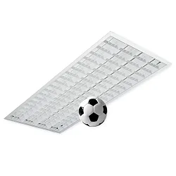 LED Einbau-Rasterleuchte, 154,5cm, 87°, 145W, 4000K, 18200lm, CRI 80, ballwurfsicher, IP20, weiß