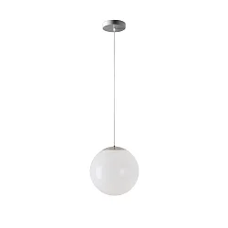 LED Kugelpendelleuchte, Ø40cm, 355°, 52W, IK06, IP40, schaltbar, PMMA glänzend  weiß, 3000K, 7000lm