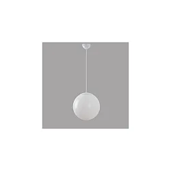 LED Kugelpendelleuchte Glas, IP40 IK02, Ø 30cm, 22W 3000K 2600lm, schaltbar, Baldachin weiß