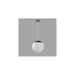 LED Kugelpendelleuchte Glas, IP40 IK02, Ø 40cm, 29W 3000K 3400lm, DALI dimmbar, Baldachin edelstahl gebürstet