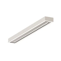 LED Lichtband Aufbau-/Pendel-Rasterleuchte, IP20, direkt, UGR <19, DALI dimmbar, weiß, Ende, 142.5cm, 56W 4000K 7300lm
