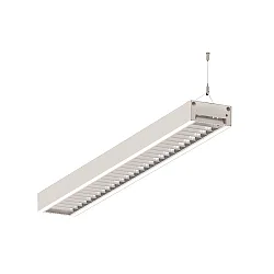 LED Lichtband Pendel-Rasterleuchte, IP20, direkt / indirekt, UGR <19, DALI dimmbar, weiß, Mitte, 113cm, 39W 4000K 5100lm