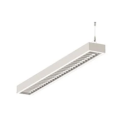 LED Lichtband Pendel-Rasterleuchte, IP20, direkt / indirekt, UGR <19, DALI dimmbar, weiß, Ende, 114.5cm, 67W 3000K 8700lm