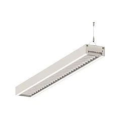 LED Lichtband Pendel-Rasterleuchte, IP20, direkt / indirekt, UGR <19, DALI dimmbar, weiß, Mitte, 113cm, 67W 4000K 8700lm