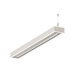LED Lichtband Pendel-Rasterleuchte, IP20, direkt / indirekt, UGR <19, schaltbar, weiß, Ende, 142.5cm, 49W 3000K 6400lm