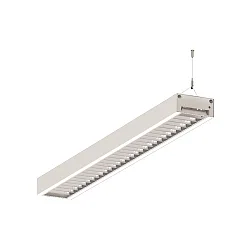 LED Lichtband Pendel-Rasterleuchte, IP20, direkt / indirekt, UGR <19, DALI dimmbar, weiß, Mitte, 141cm, 49W 4000K 6400lm
