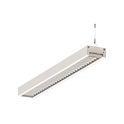 LED Lichtband Pendel-Rasterleuchte, IP20, direkt / indirekt, UGR <19, schaltbar, weiß, Mitte, 141cm, 49W 4000K 6400lm