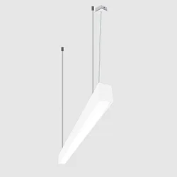 LED-Lichtkanal-Einzelleuchte, IP40 IK04, direkt / indirekt, 140.7cm, Multipower, UGR<19, MICROPAL®, schaltbar, 3000K, schwarz